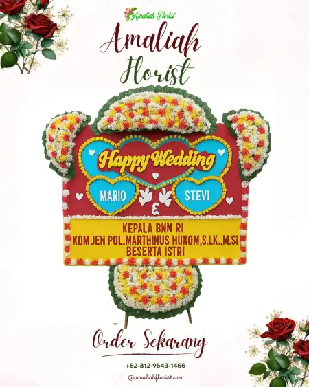 Papan Bunga Pernikahan Boreng